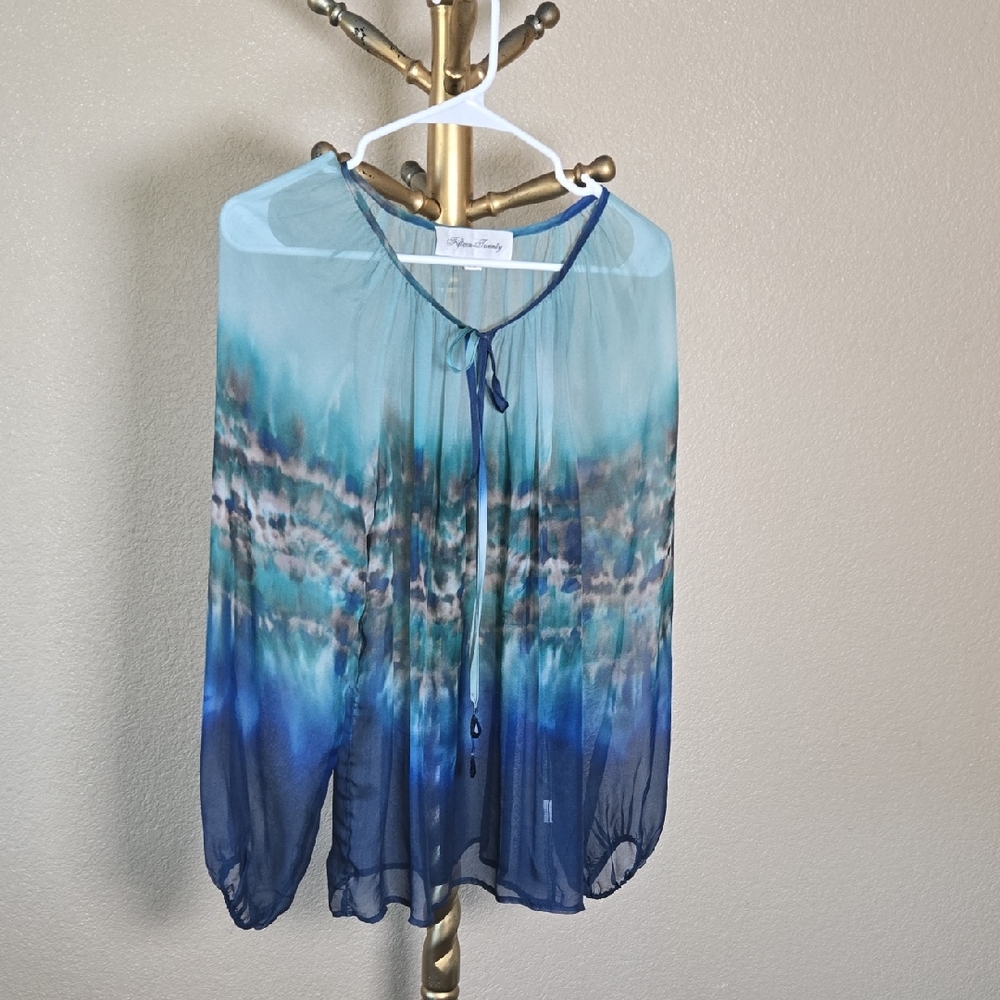 Fifteen Twenty Blue and Green Blouse